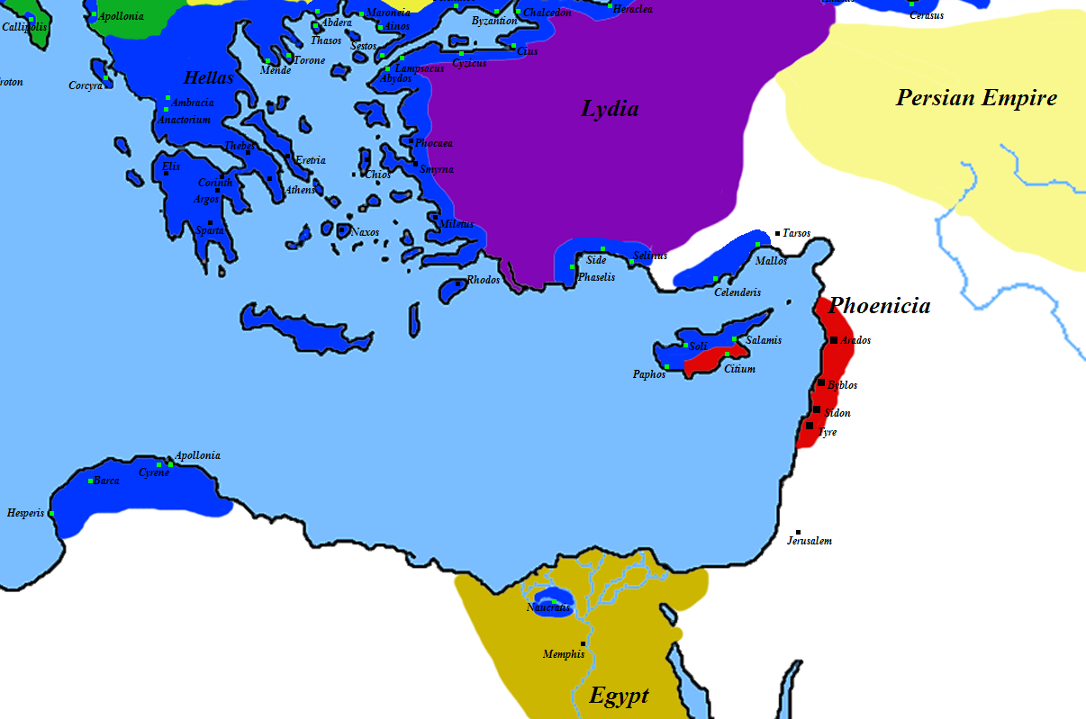 Phoenicia and Egypt c. 550 BCE